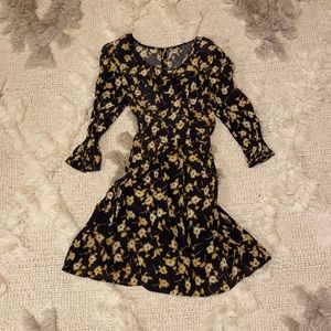 Navy floral dress